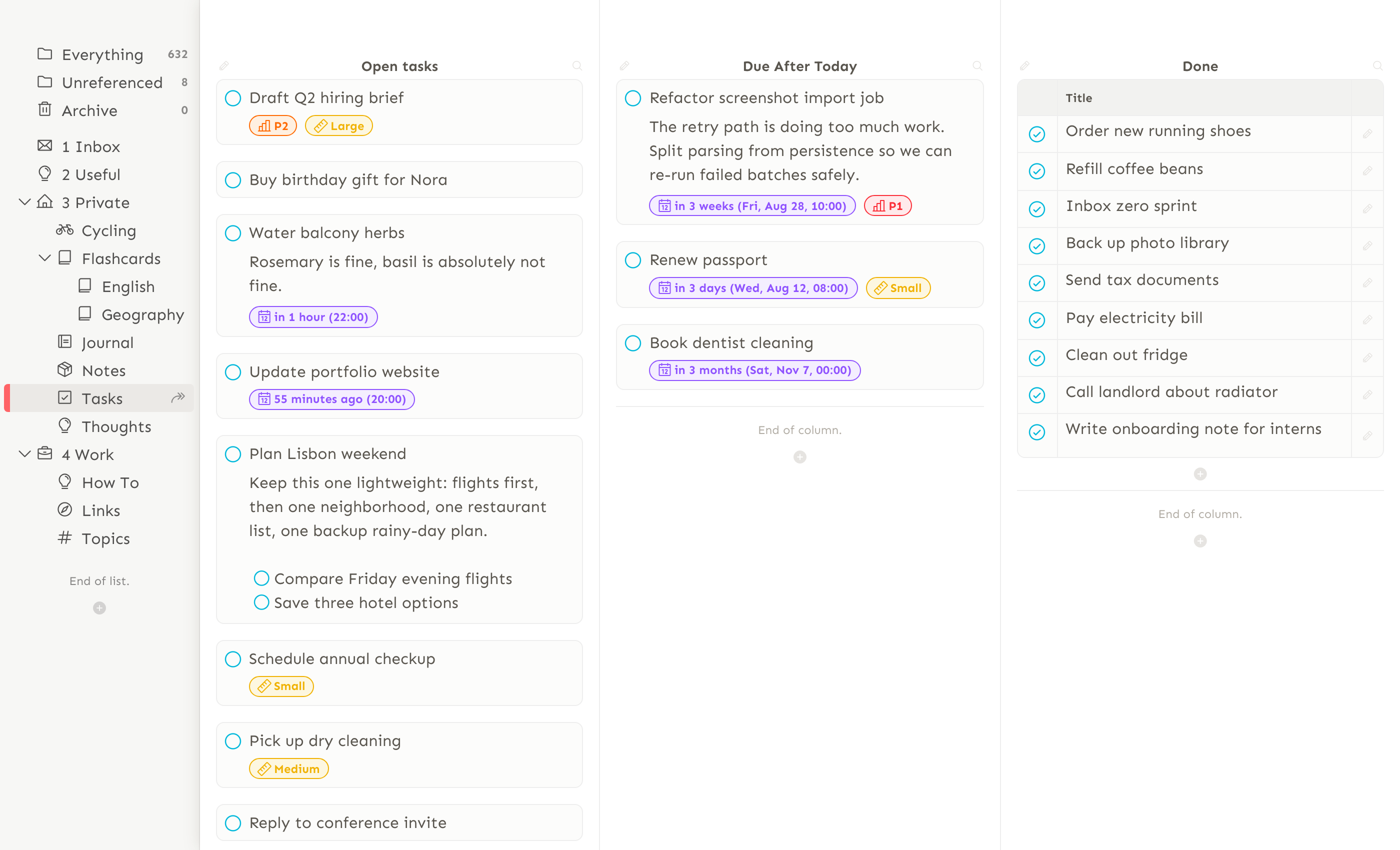 Snippets Tasks